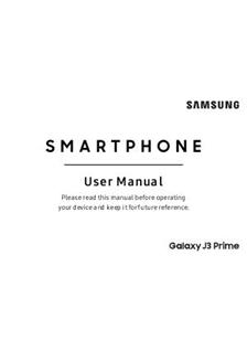 Samsung Galaxy J3 Prime manual. Smartphone Instructions.